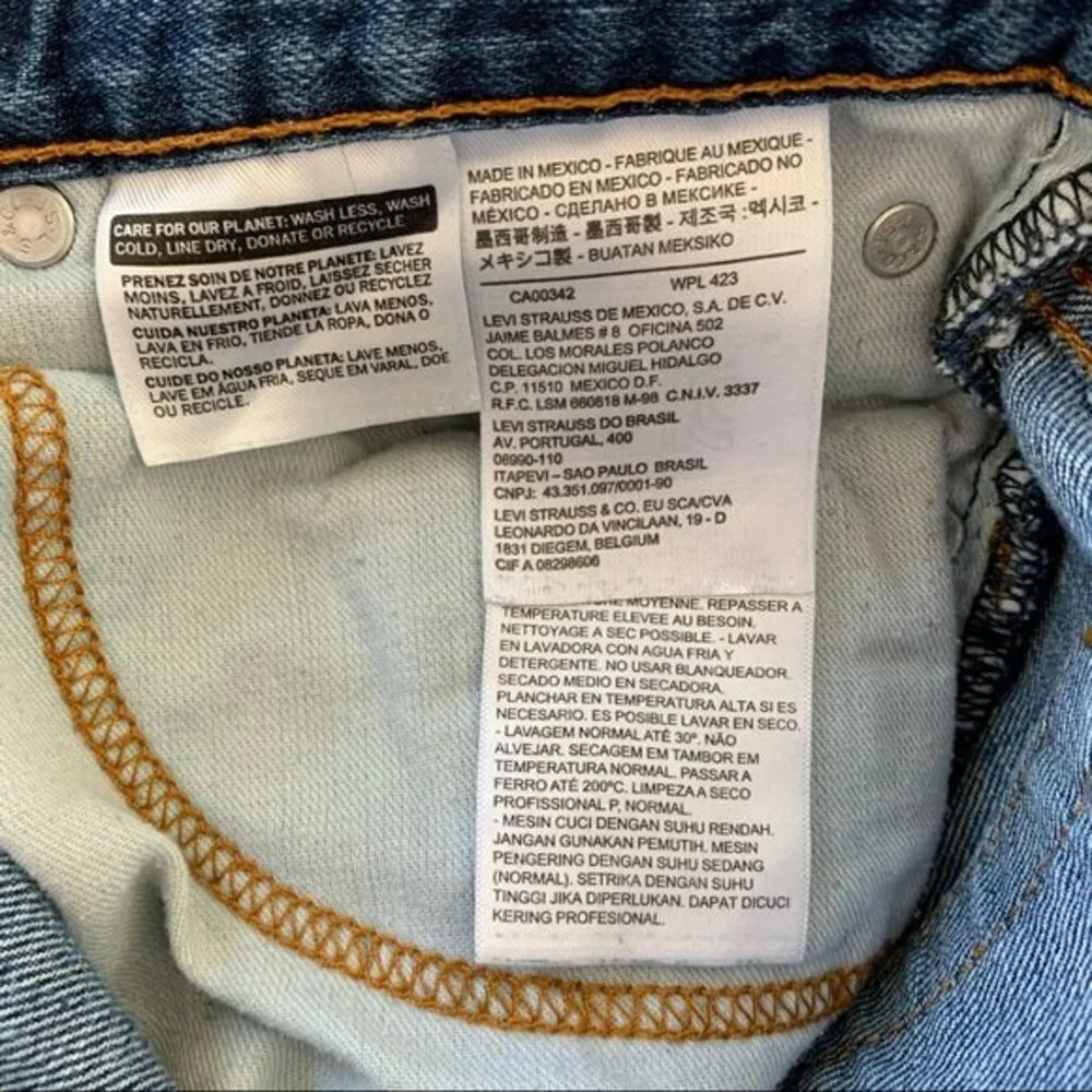 Levis 511 Slim Cuffed Distressed Jeans Size 29/30 - Picture 11 of 11